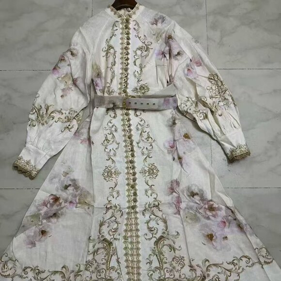 Zimmermann Dresses & Skirts - Zimmerman Devi Gathered Long Sleeve Maxi Dress